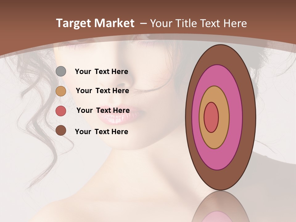 Hairstyle Brunette Full PowerPoint Template