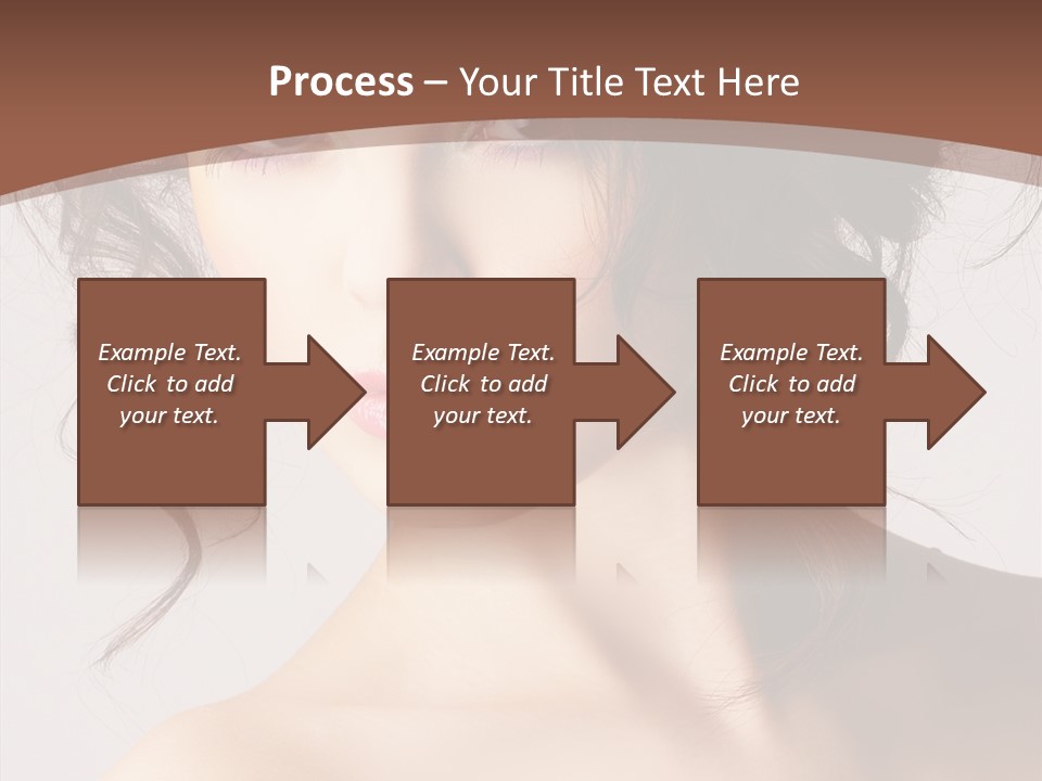 Hairstyle Brunette Full PowerPoint Template