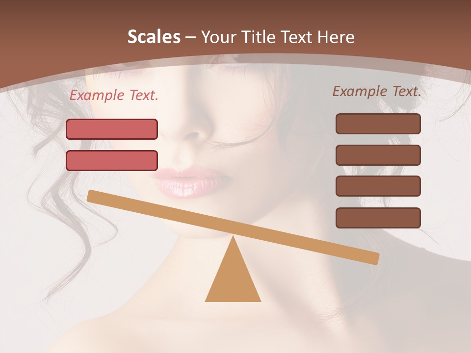 Hairstyle Brunette Full PowerPoint Template