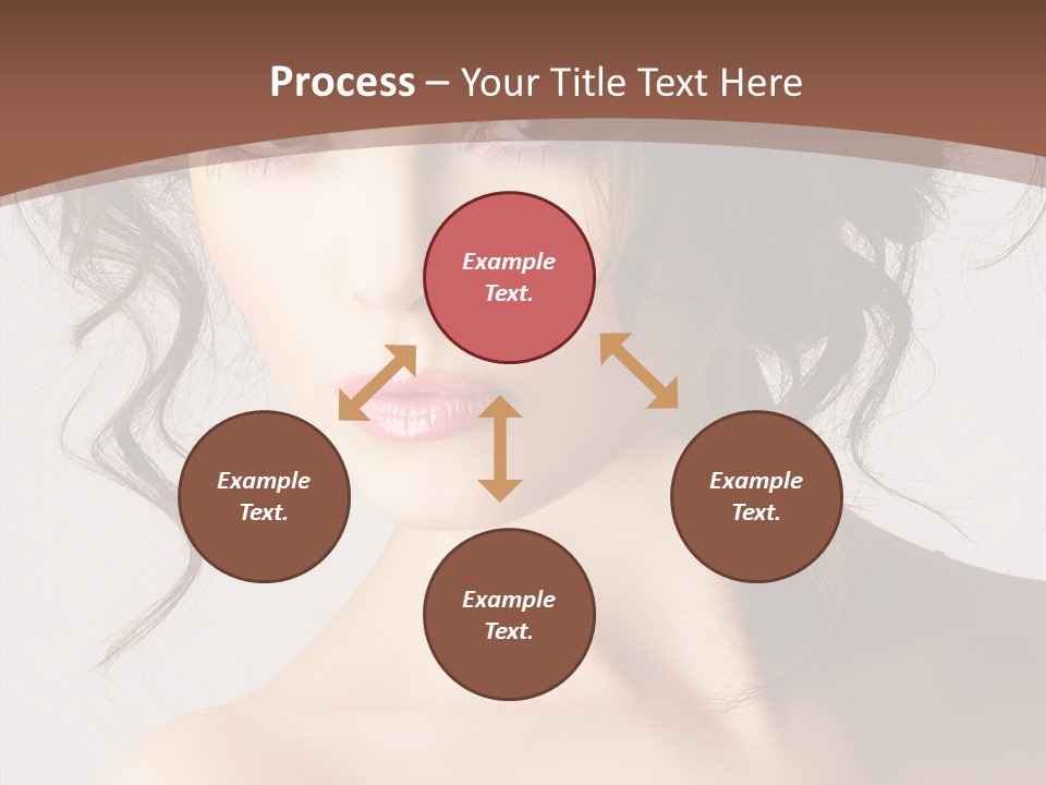 Hairstyle Brunette Full PowerPoint Template