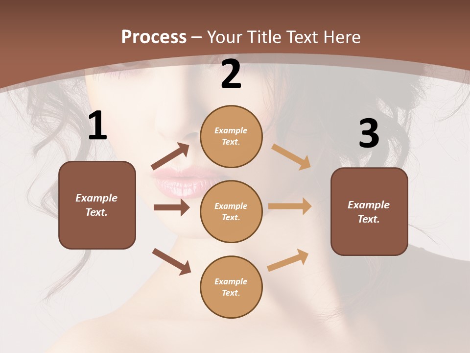 Hairstyle Brunette Full PowerPoint Template