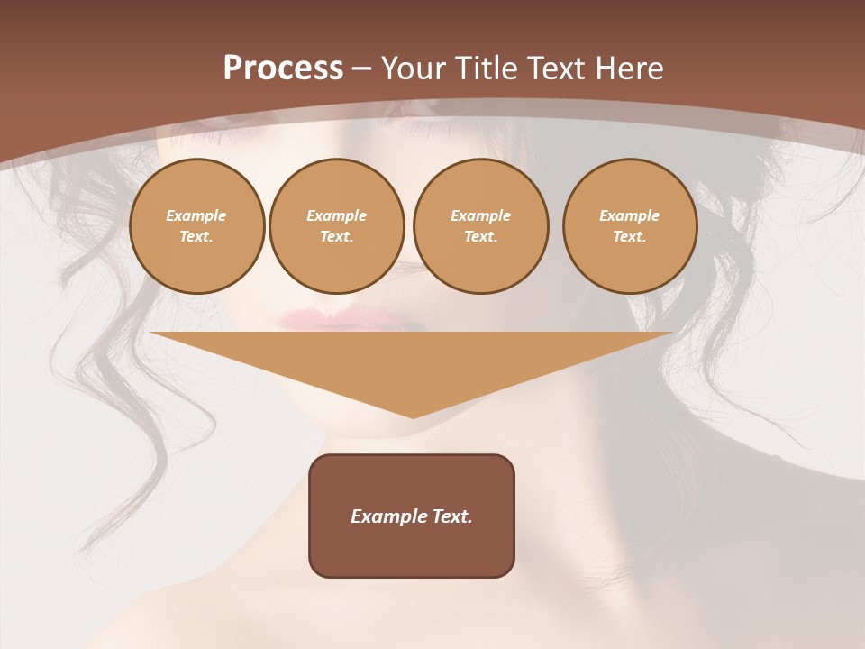 Hairstyle Brunette Full PowerPoint Template