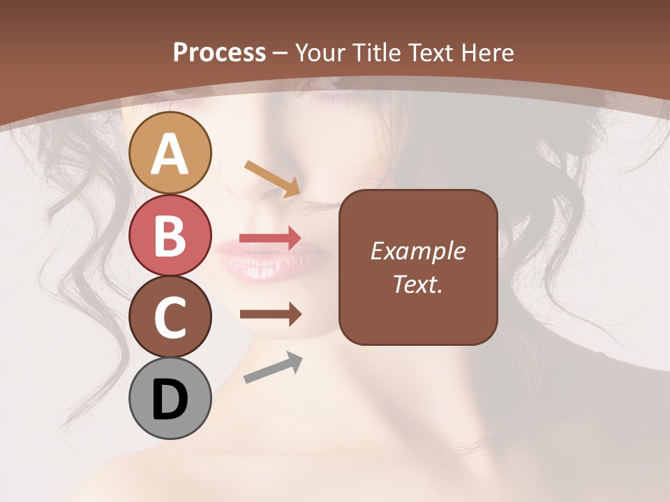 Hairstyle Brunette Full PowerPoint Template