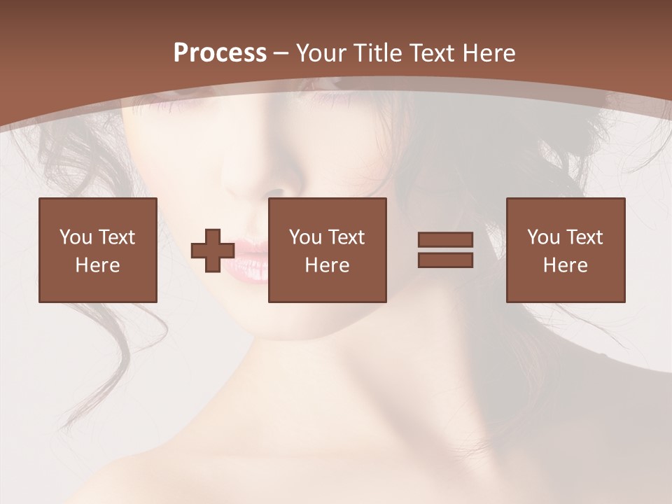 Hairstyle Brunette Full PowerPoint Template