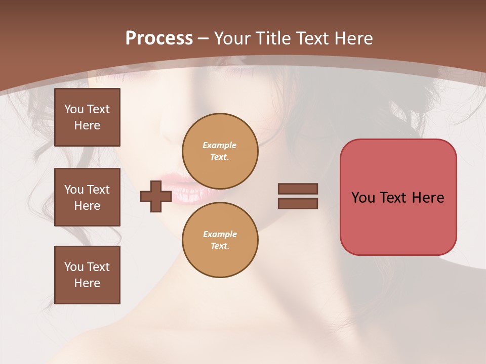Hairstyle Brunette Full PowerPoint Template