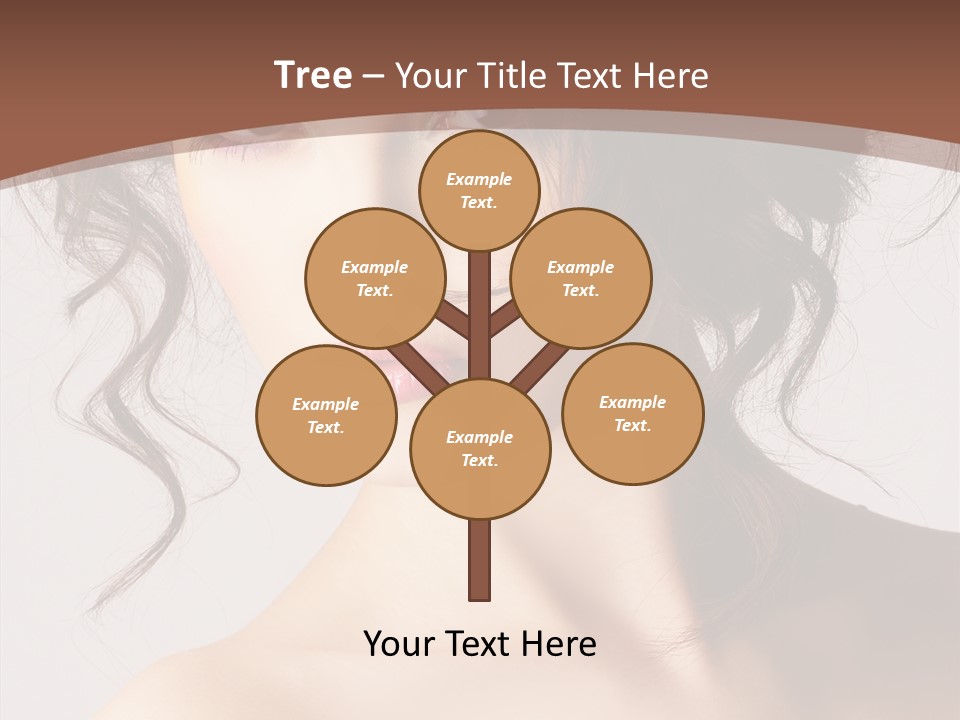 Hairstyle Brunette Full PowerPoint Template