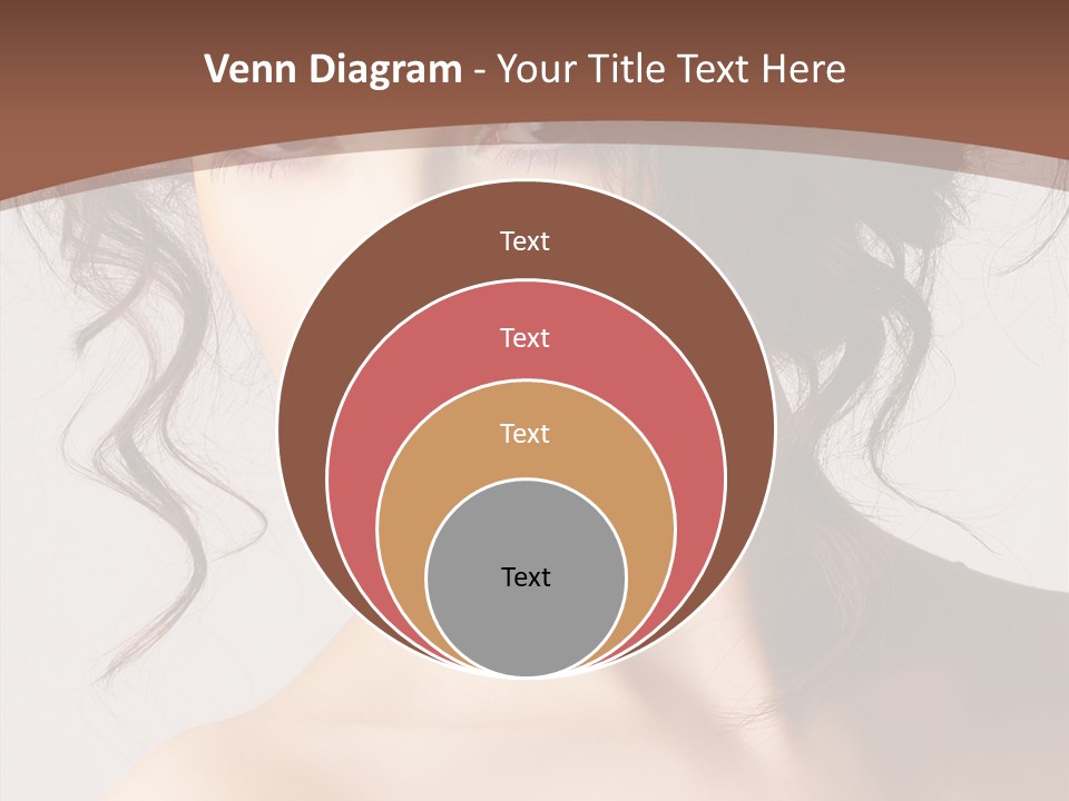 Hairstyle Brunette Full PowerPoint Template