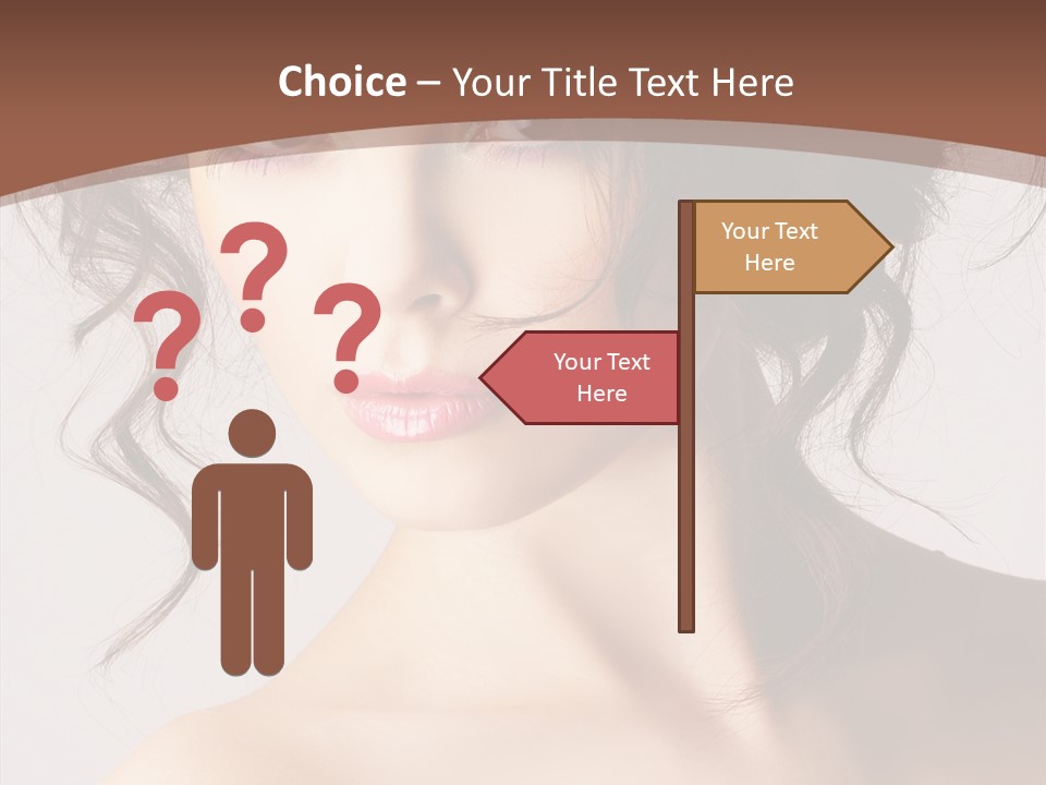 Hairstyle Brunette Full PowerPoint Template