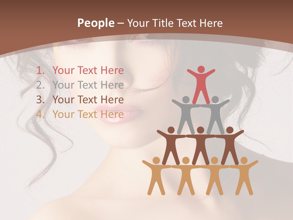 Hairstyle Brunette Full PowerPoint Template