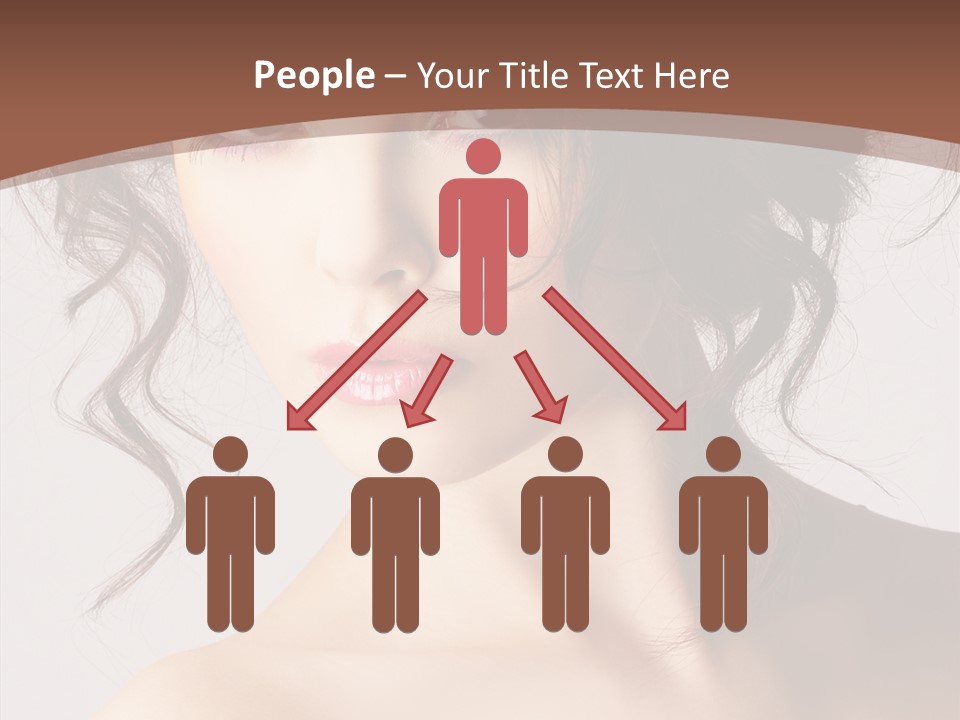 Hairstyle Brunette Full PowerPoint Template