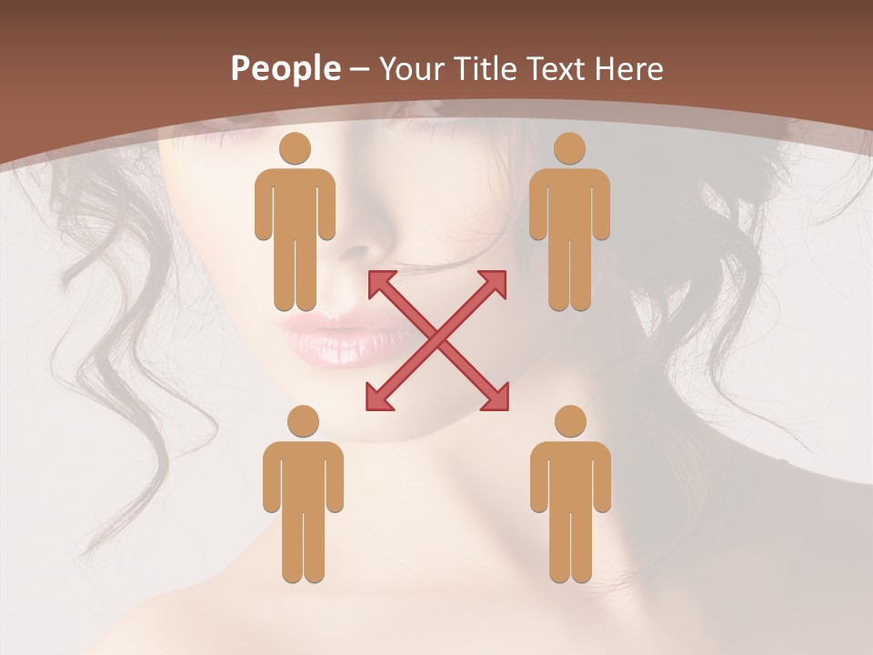 Hairstyle Brunette Full PowerPoint Template