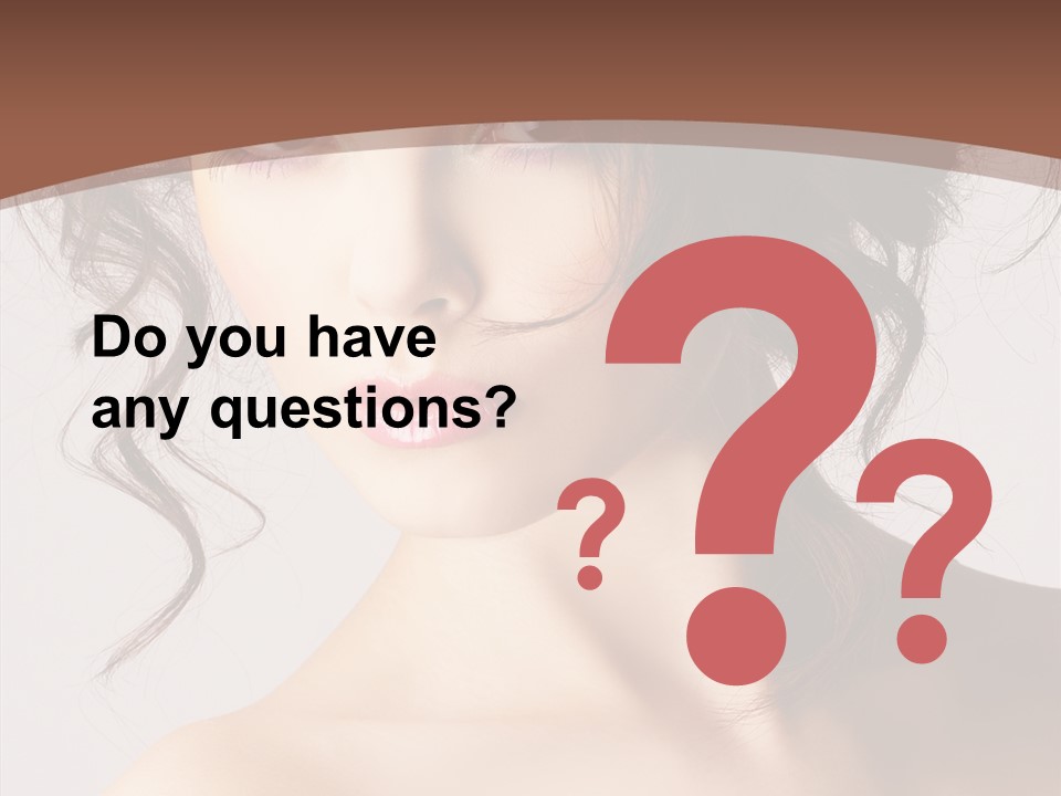 Hairstyle Brunette Full PowerPoint Template