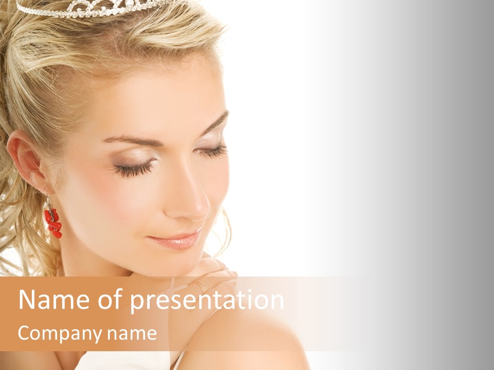 Bride Luxury Make Up PowerPoint Template