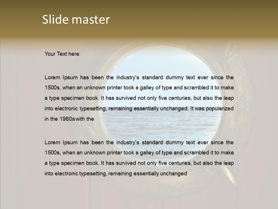 Background Brass Nautical PowerPoint Template