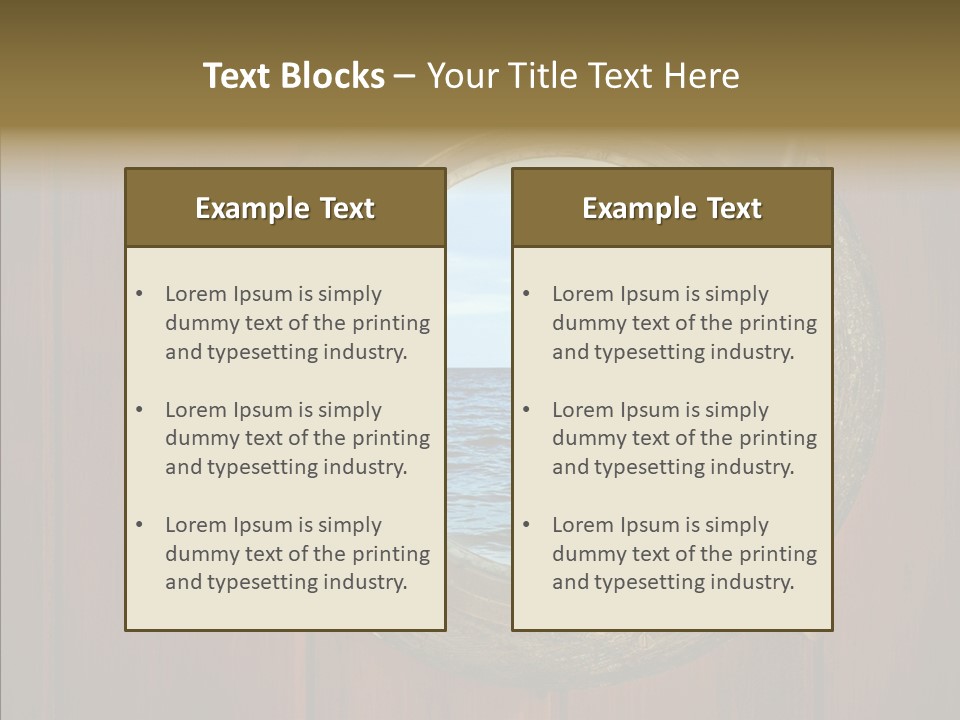 Background Brass Nautical PowerPoint Template