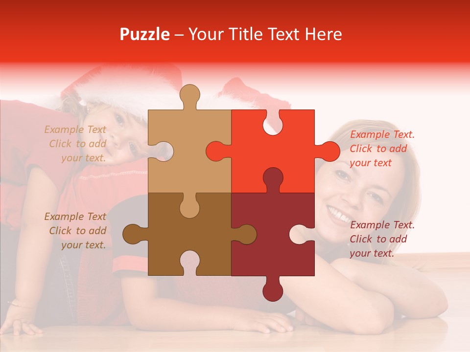 People Xmas White PowerPoint Template