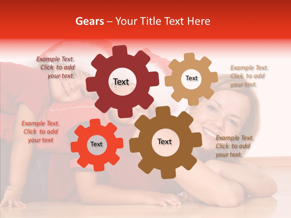 People Xmas White PowerPoint Template