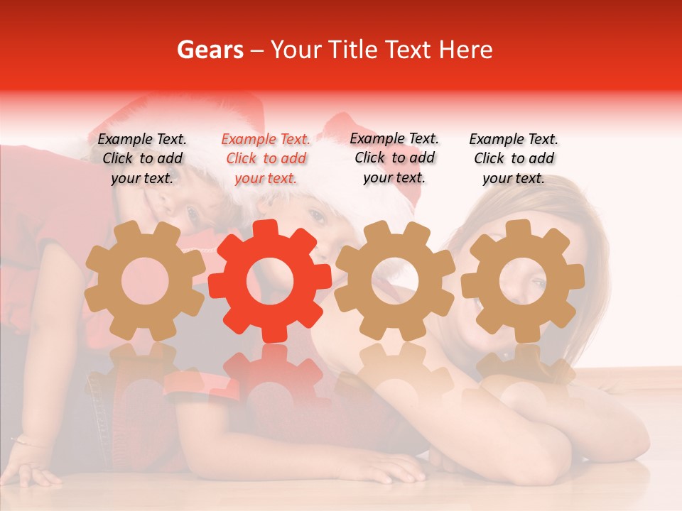 People Xmas White PowerPoint Template