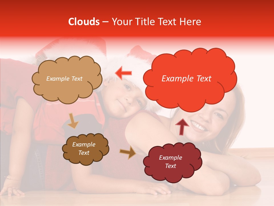 People Xmas White PowerPoint Template