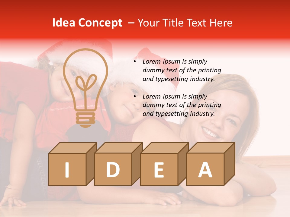 People Xmas White PowerPoint Template