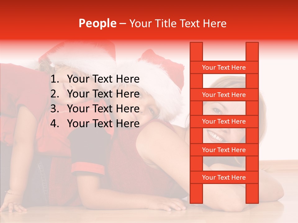 People Xmas White PowerPoint Template