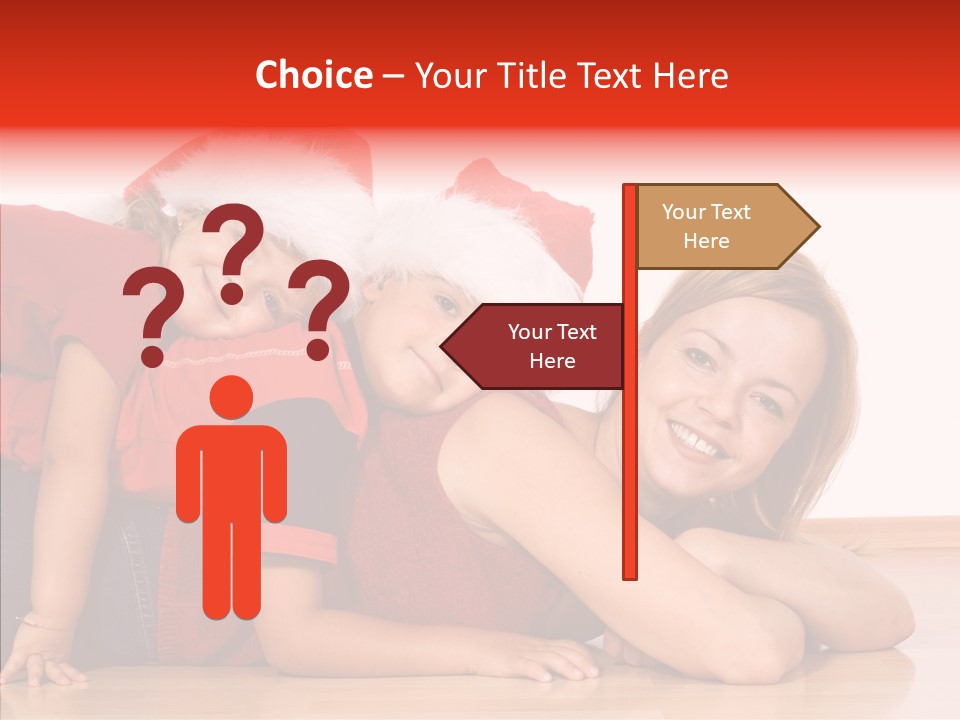 People Xmas White PowerPoint Template