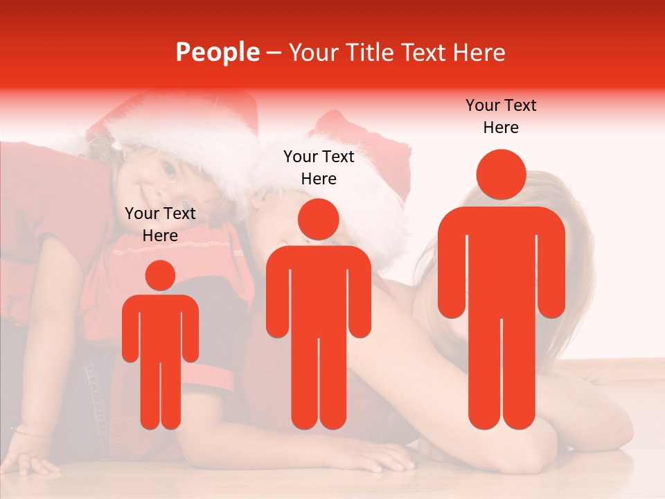 People Xmas White PowerPoint Template