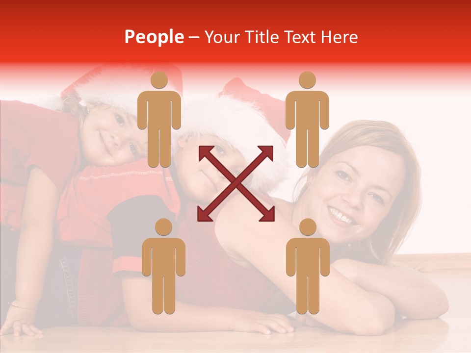 People Xmas White PowerPoint Template