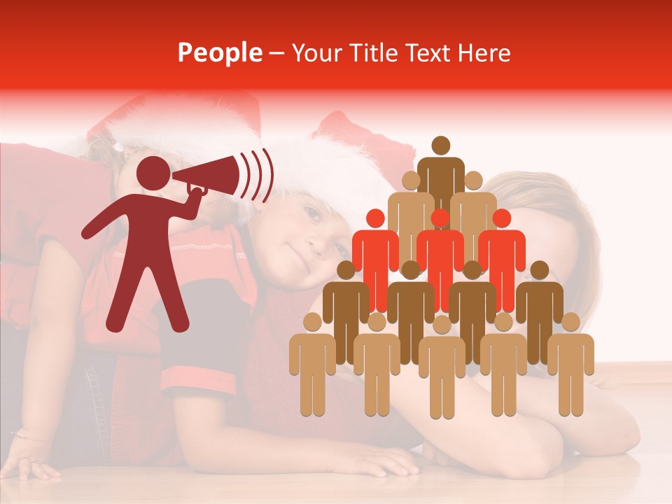 People Xmas White PowerPoint Template