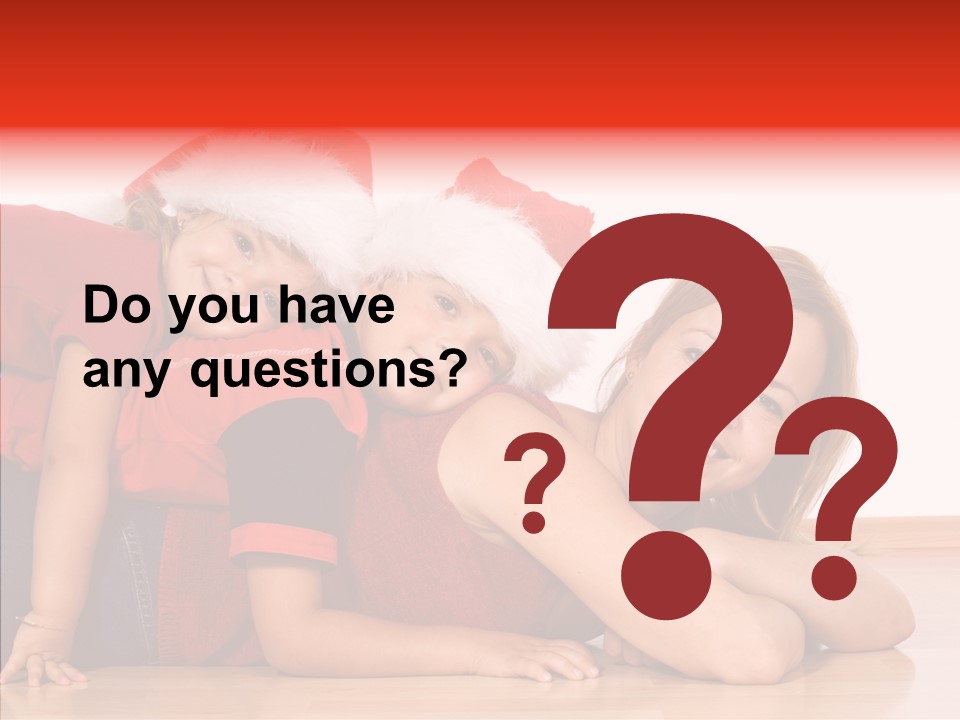 People Xmas White PowerPoint Template