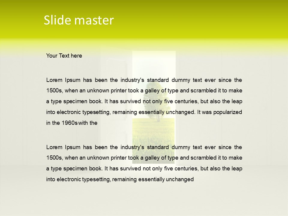 Freedom Domestic Door PowerPoint Template