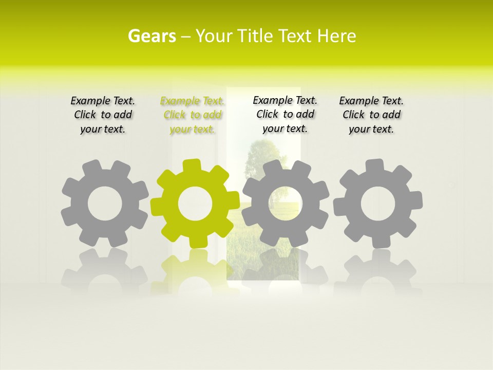 Freedom Domestic Door PowerPoint Template