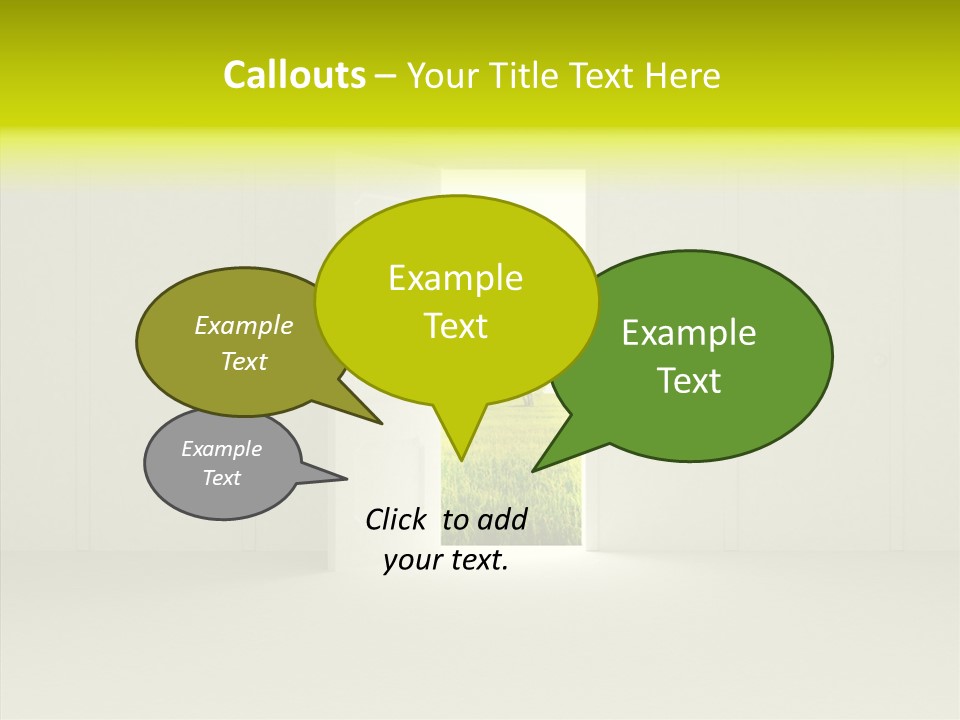 Freedom Domestic Door PowerPoint Template