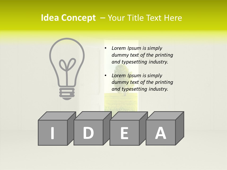Freedom Domestic Door PowerPoint Template
