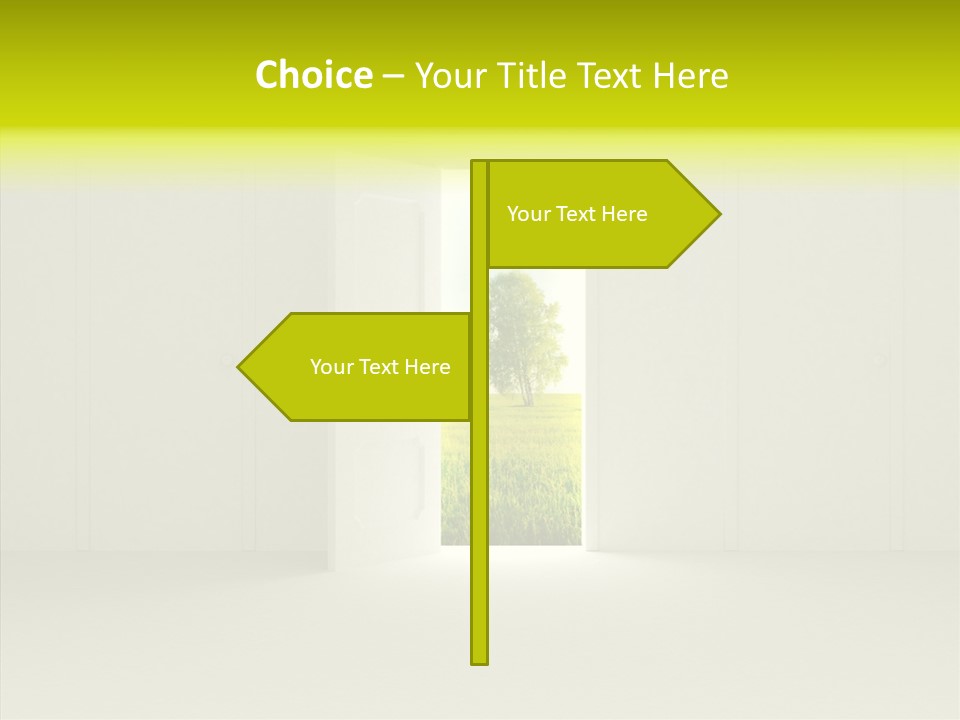 Freedom Domestic Door PowerPoint Template