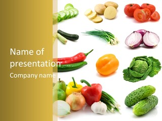 Apple Cabbage Vegetable PowerPoint Template