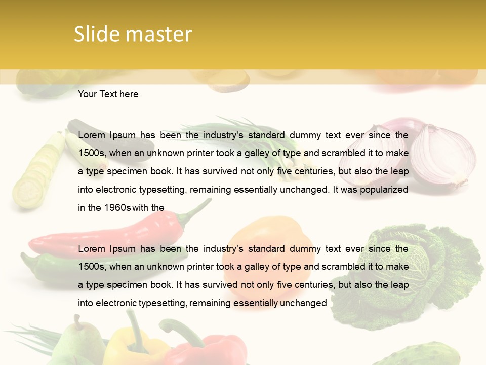 Apple Cabbage Vegetable PowerPoint Template