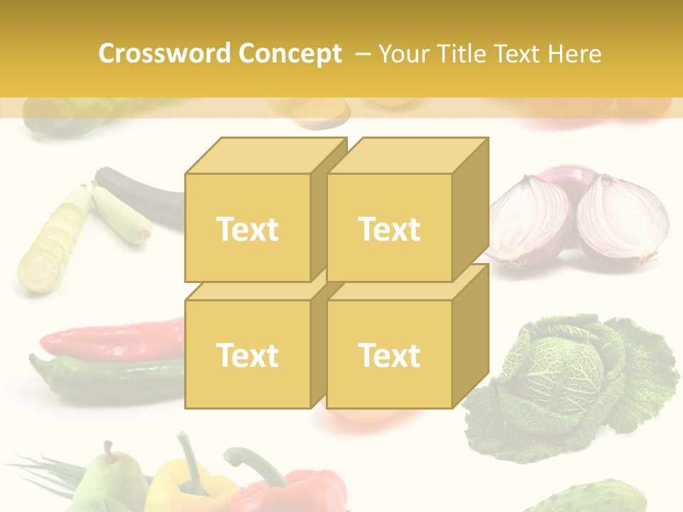 Apple Cabbage Vegetable PowerPoint Template