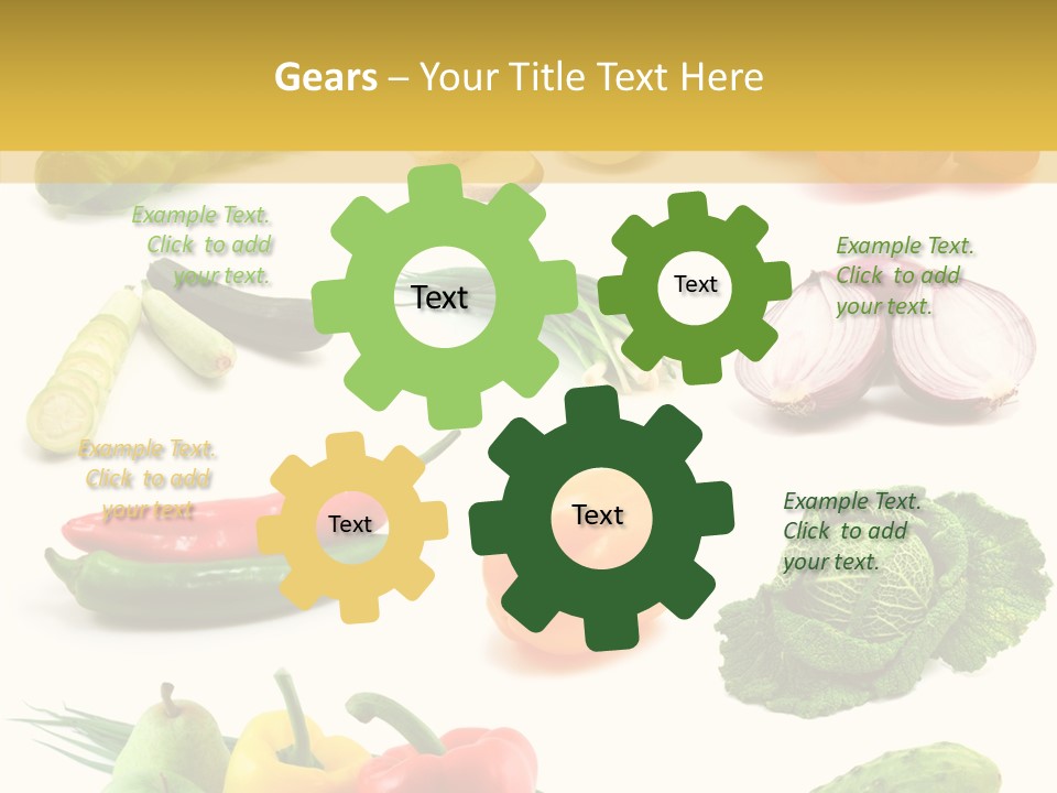 Apple Cabbage Vegetable PowerPoint Template