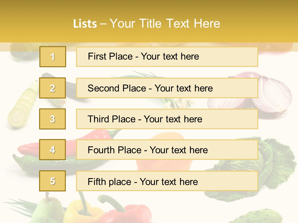 Apple Cabbage Vegetable PowerPoint Template