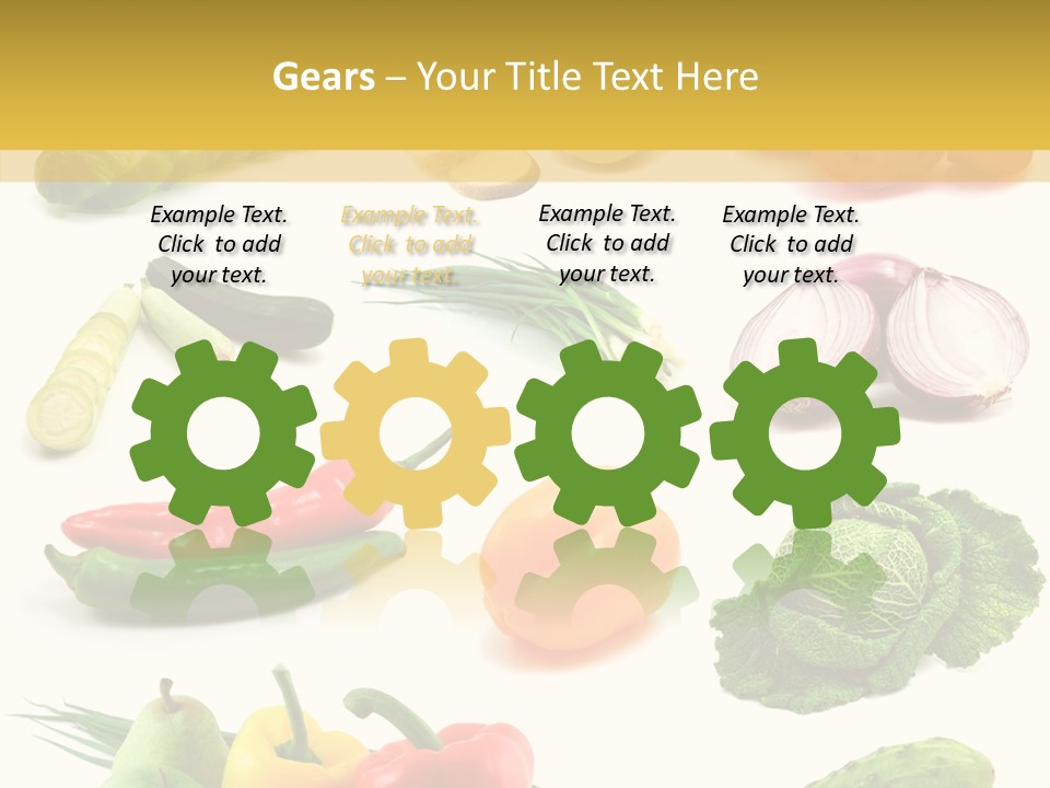 Apple Cabbage Vegetable PowerPoint Template