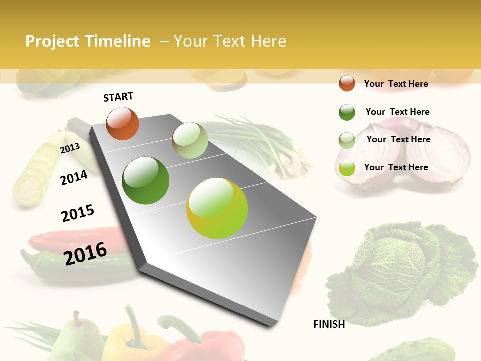 Apple Cabbage Vegetable PowerPoint Template