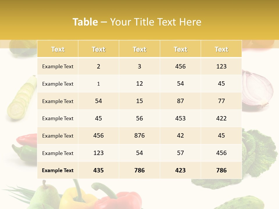 Apple Cabbage Vegetable PowerPoint Template