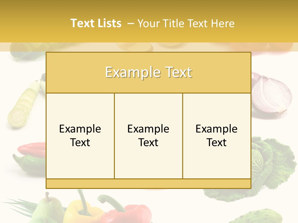 Apple Cabbage Vegetable PowerPoint Template