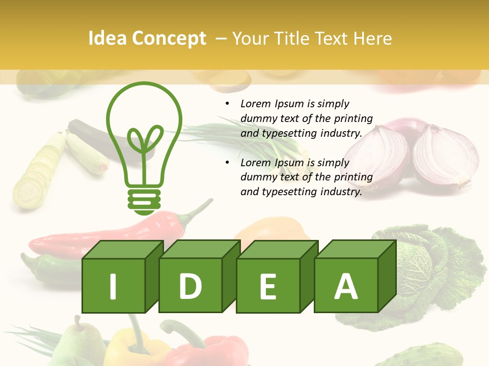 Apple Cabbage Vegetable PowerPoint Template