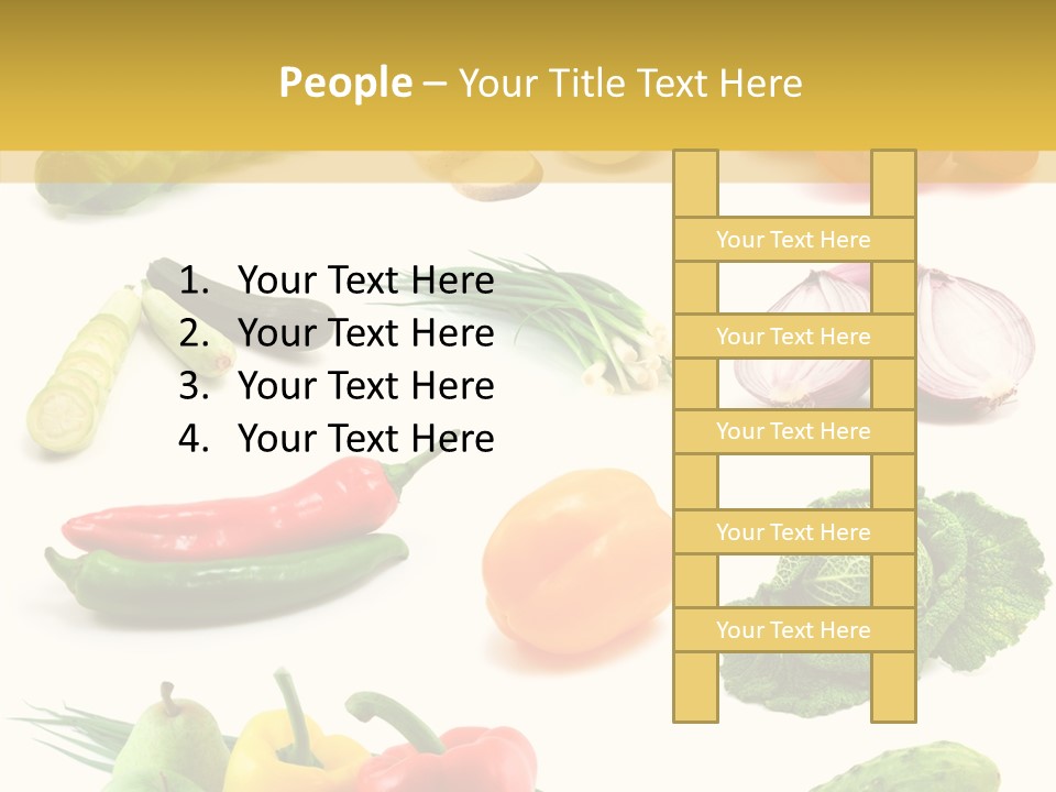 Apple Cabbage Vegetable PowerPoint Template