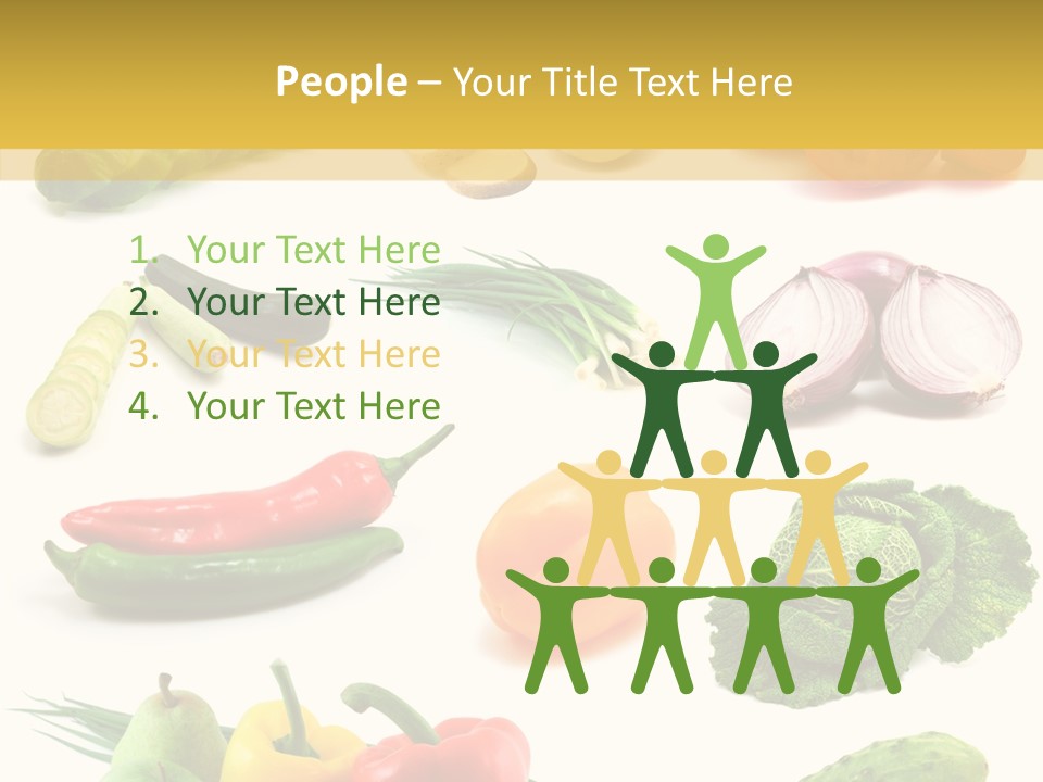 Apple Cabbage Vegetable PowerPoint Template