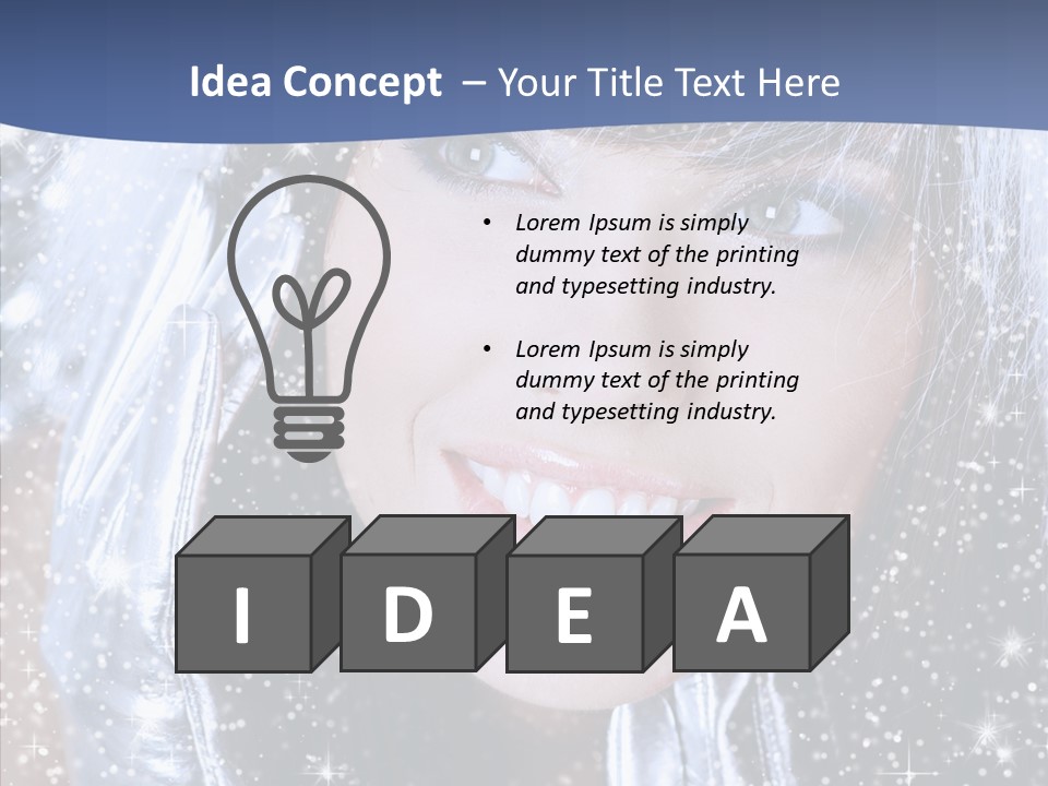 Girl Glamorous Fantasy PowerPoint Template