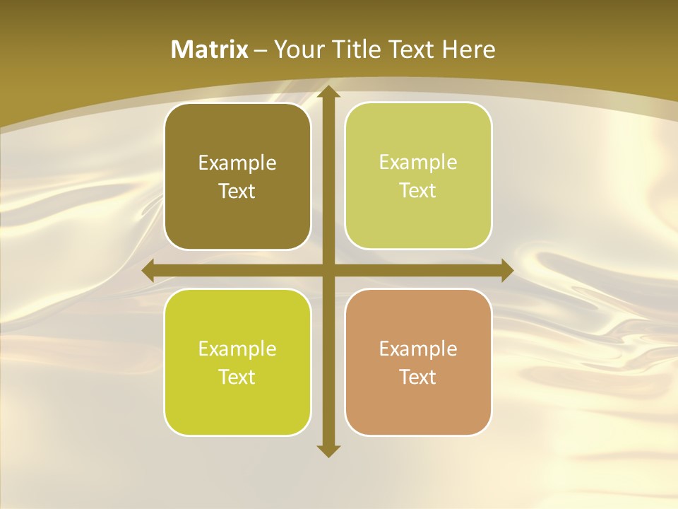 A Gold Background With A Wavy Design PowerPoint Template