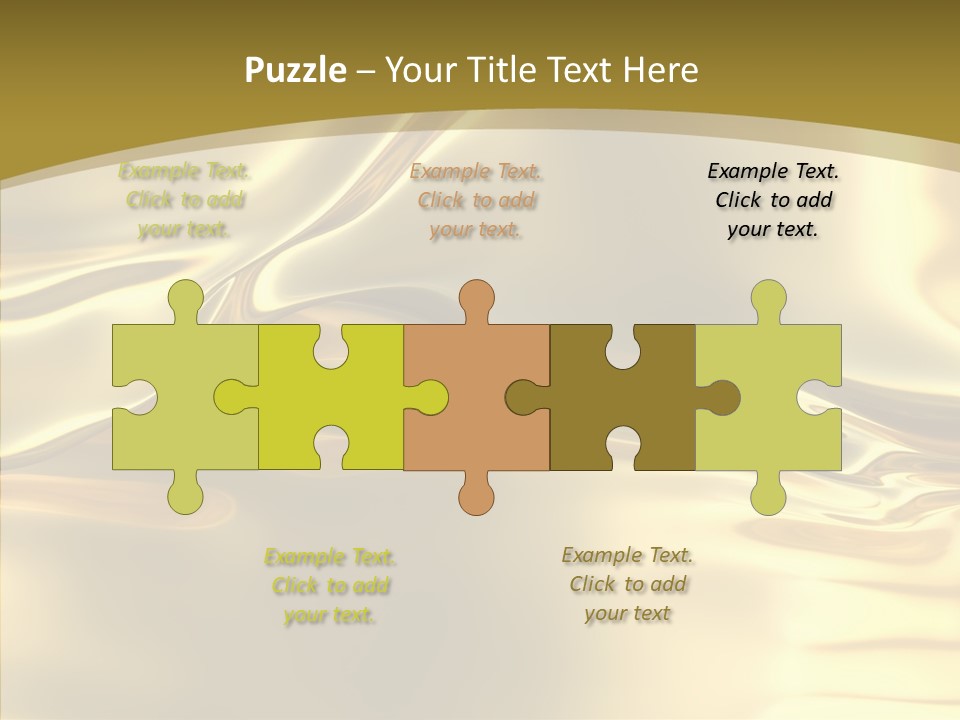 A Gold Background With A Wavy Design PowerPoint Template